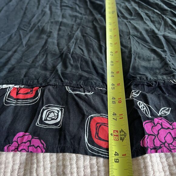 Mango Bay Dress Womens XXL Black Sleeveless Maxi Boho Floral Beaded Patch Hem - Picture 9 of 9